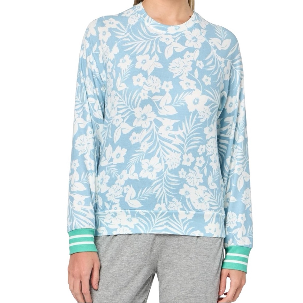 PJ Salvage Women's Ocean Breeze Long Sleeve Lounge Top XS